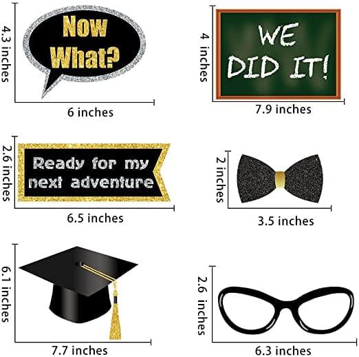 Graduation Photo Booth Props - Pixilated