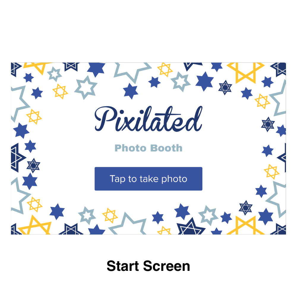 Hanukkah Photo Booth Theme - Pixilated