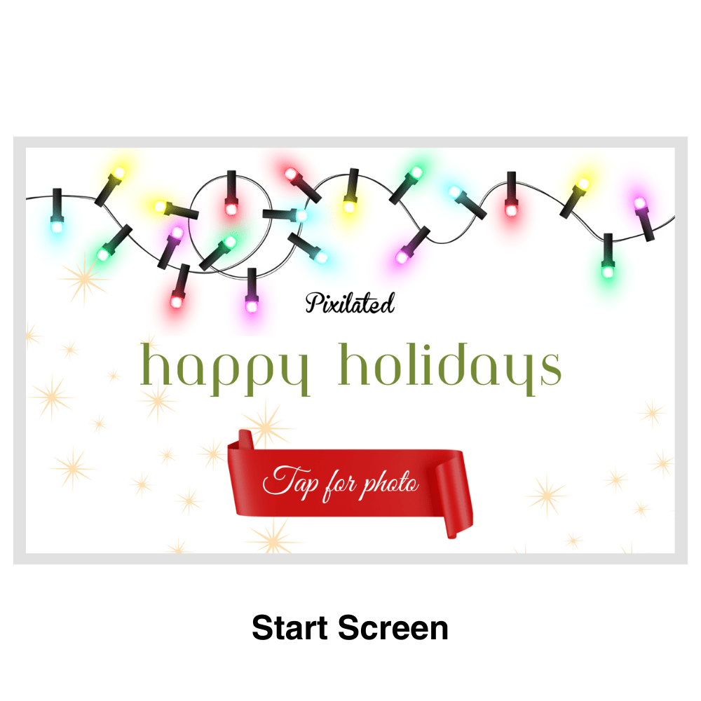 Happy Holidays Photo Booth Theme - Pixilated