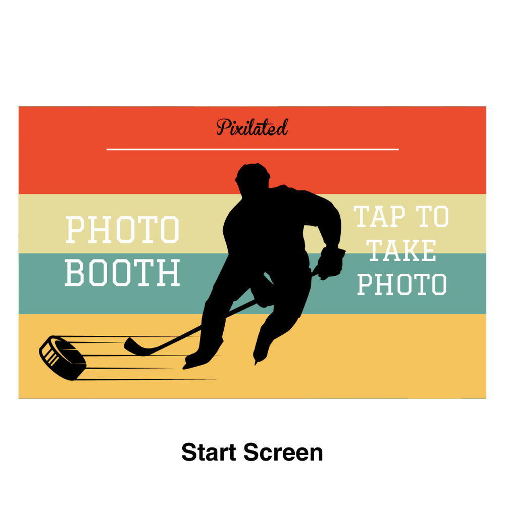 Ice Hockey Photo Booth Theme - Pixilated
