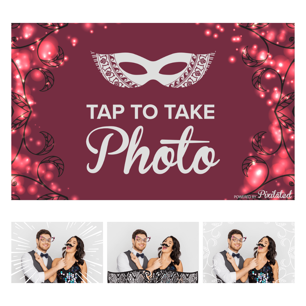 Masquerade Photo Booth Theme - Pixilated