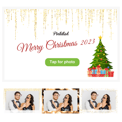Merry Christmas Photo Booth Theme - Pixilated