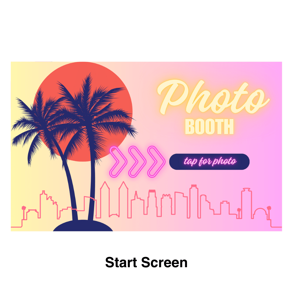 Miami Photo Booth Theme - Pixilated