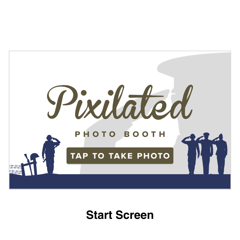 Military Photo Booth Theme - Pixilated