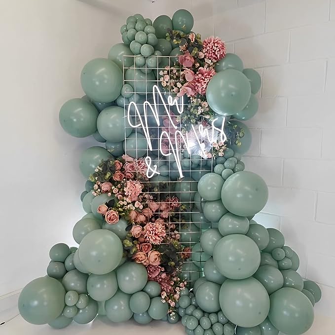 Mint Green Balloon Arch - Pixilated