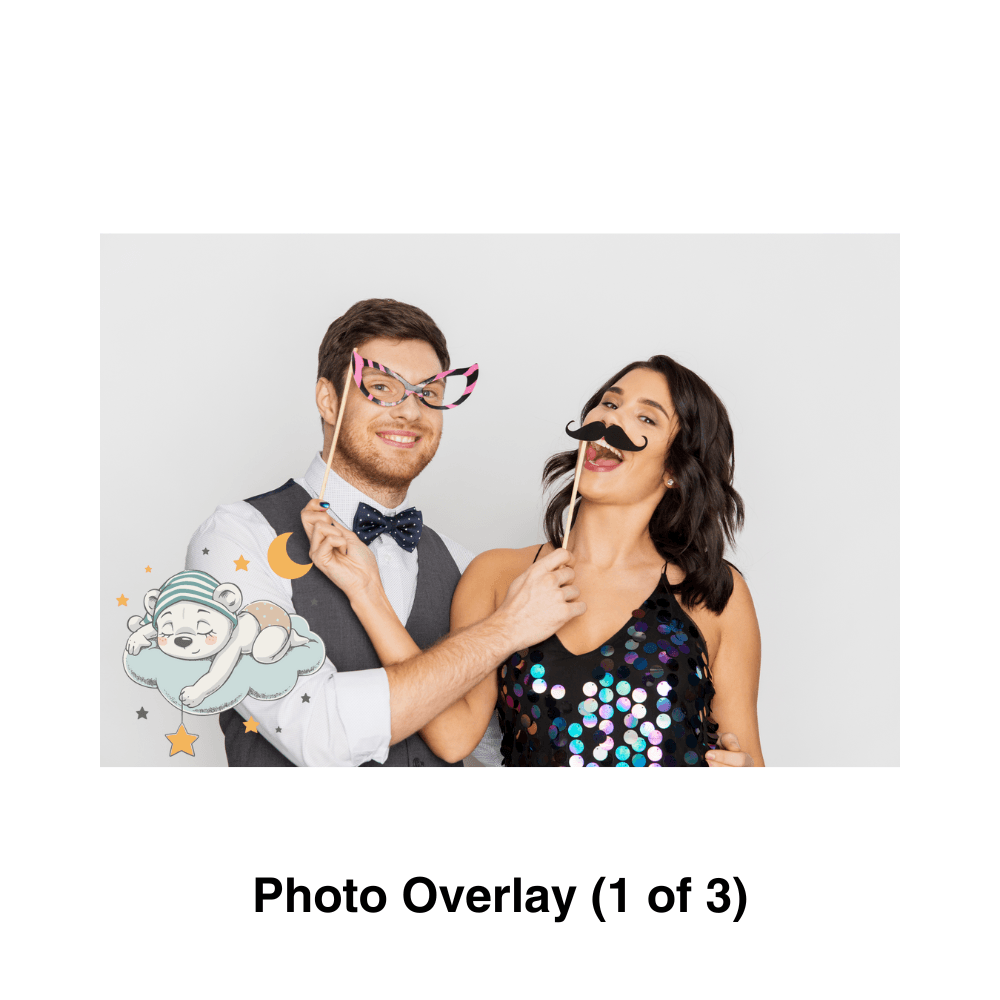 Neutral Baby Shower Photo Booth Theme - Pixilated