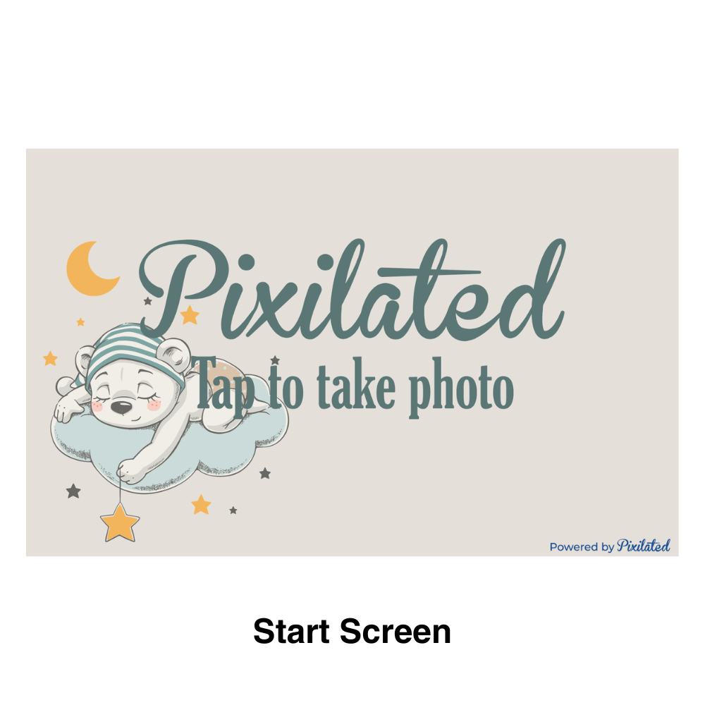 Neutral Baby Shower Photo Booth Theme - Pixilated