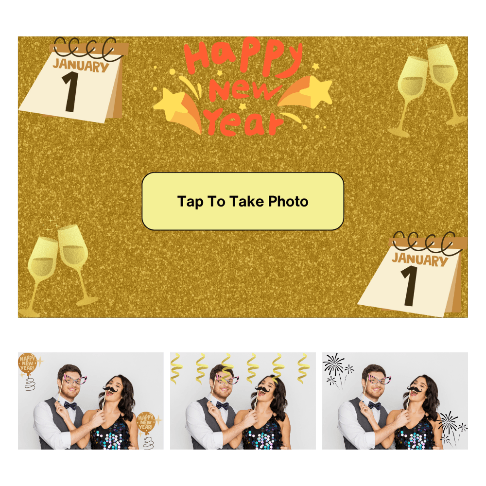 New Year Photo Booth Theme - Pixilated