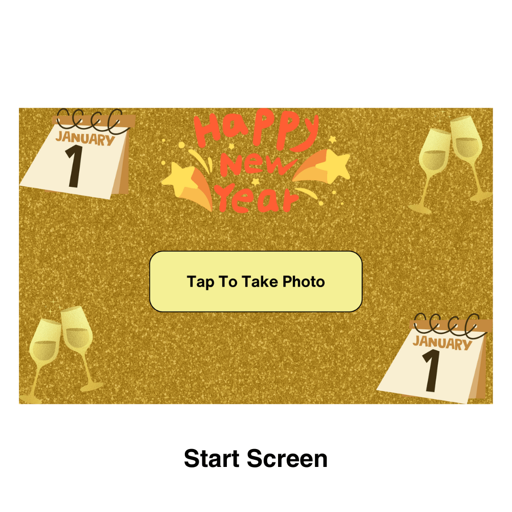 New Year Photo Booth Theme - Pixilated
