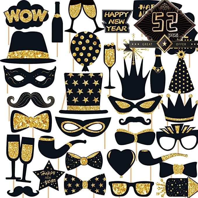 New Years Eve Photo Booth Props – Pixilated