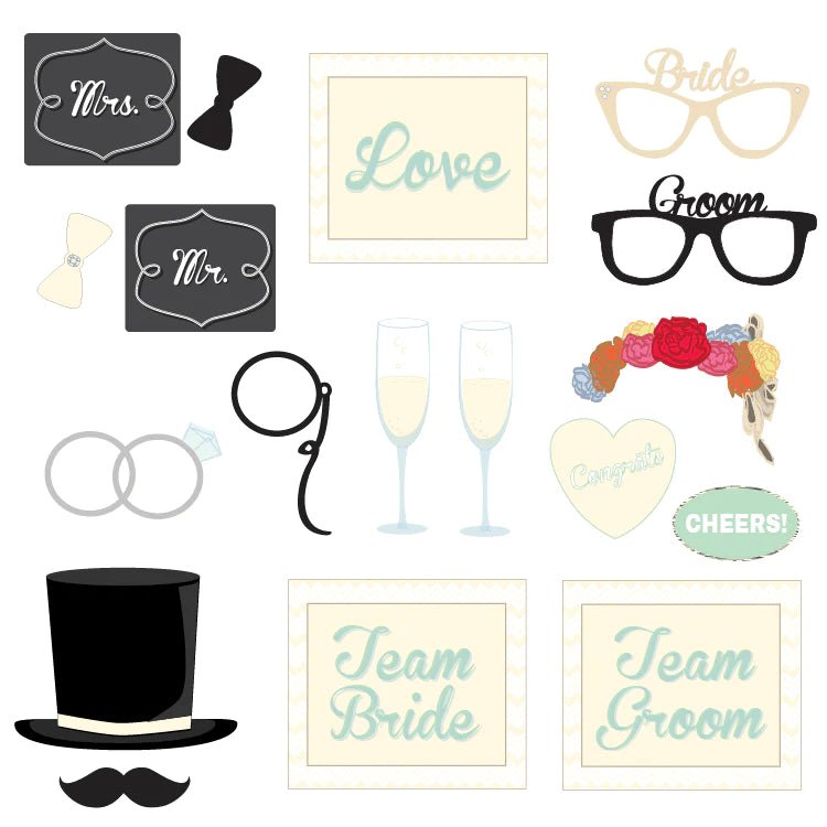 Printable Wedding Props - Pixilated