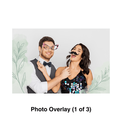 Sage Grey Color Photo Booth Theme - Pixilated