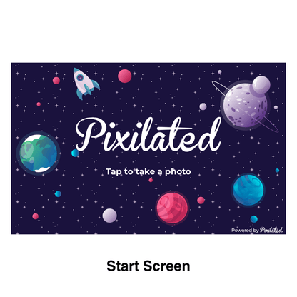 Space Photo Booth Theme - Pixilated