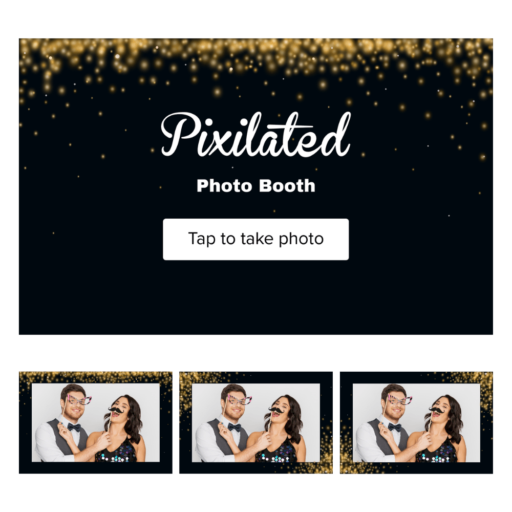 Sparkler Lights Photo Booth Theme - Pixilated