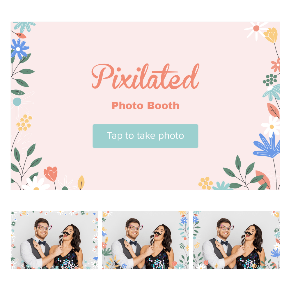 Spring Flower Photo Booth Theme – Pixilated