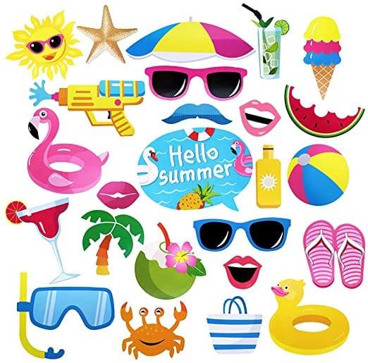 Summer Photo Booth Props - Pixilated