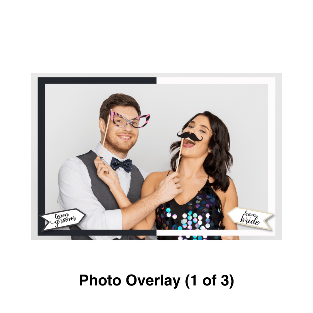 Team Bride vs. Team Groom Photo Booth Theme - Pixilated