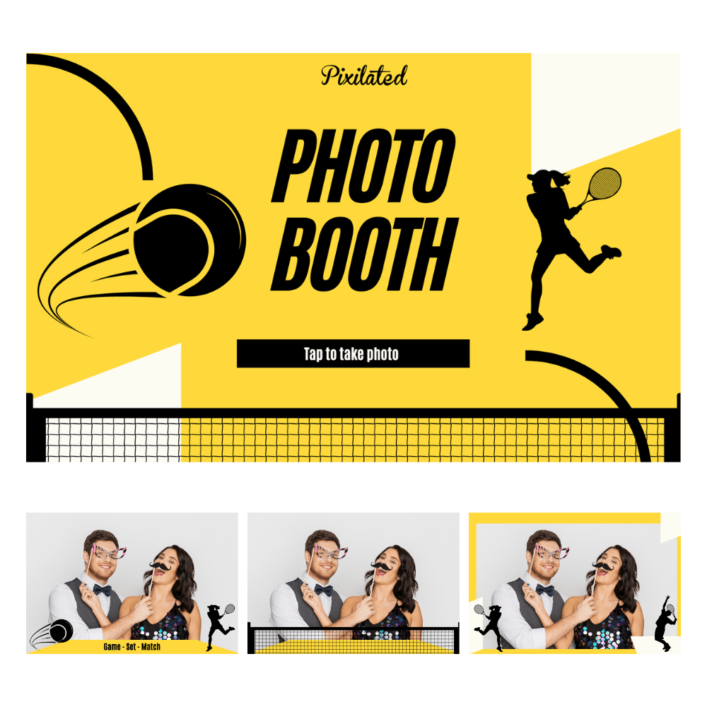 Tennis Photo Booth Theme - Pixilated