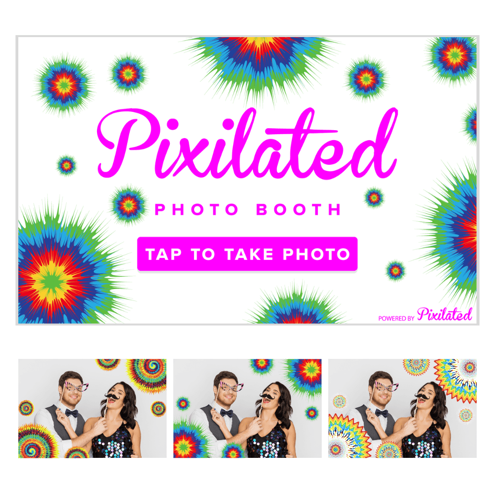 Tie Dye Photo Booth Theme - Pixilated