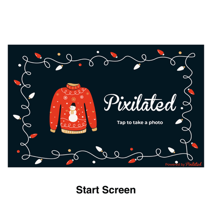 Ugly Sweater Photo Booth Theme - Pixilated