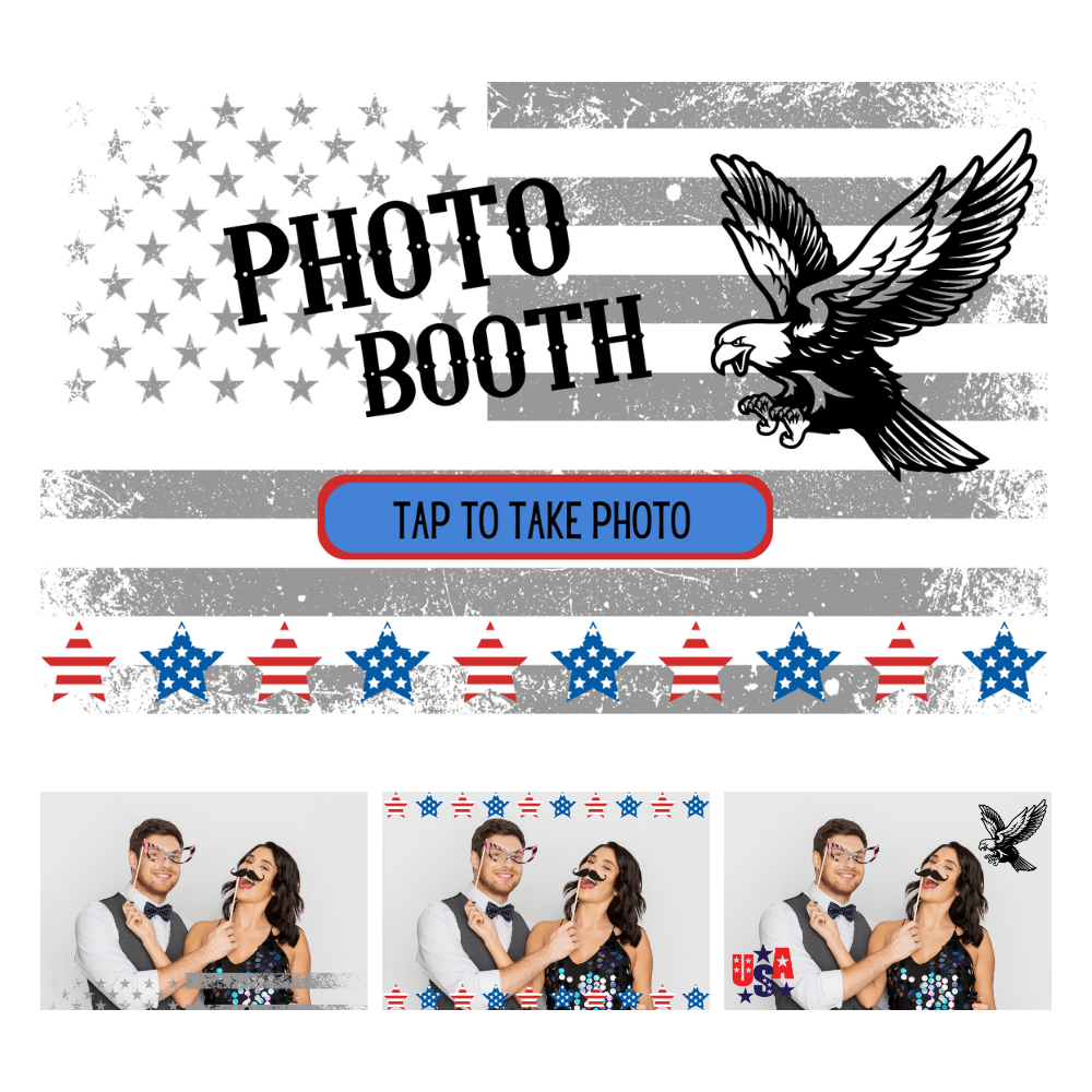 USA Photo Booth Theme - Pixilated