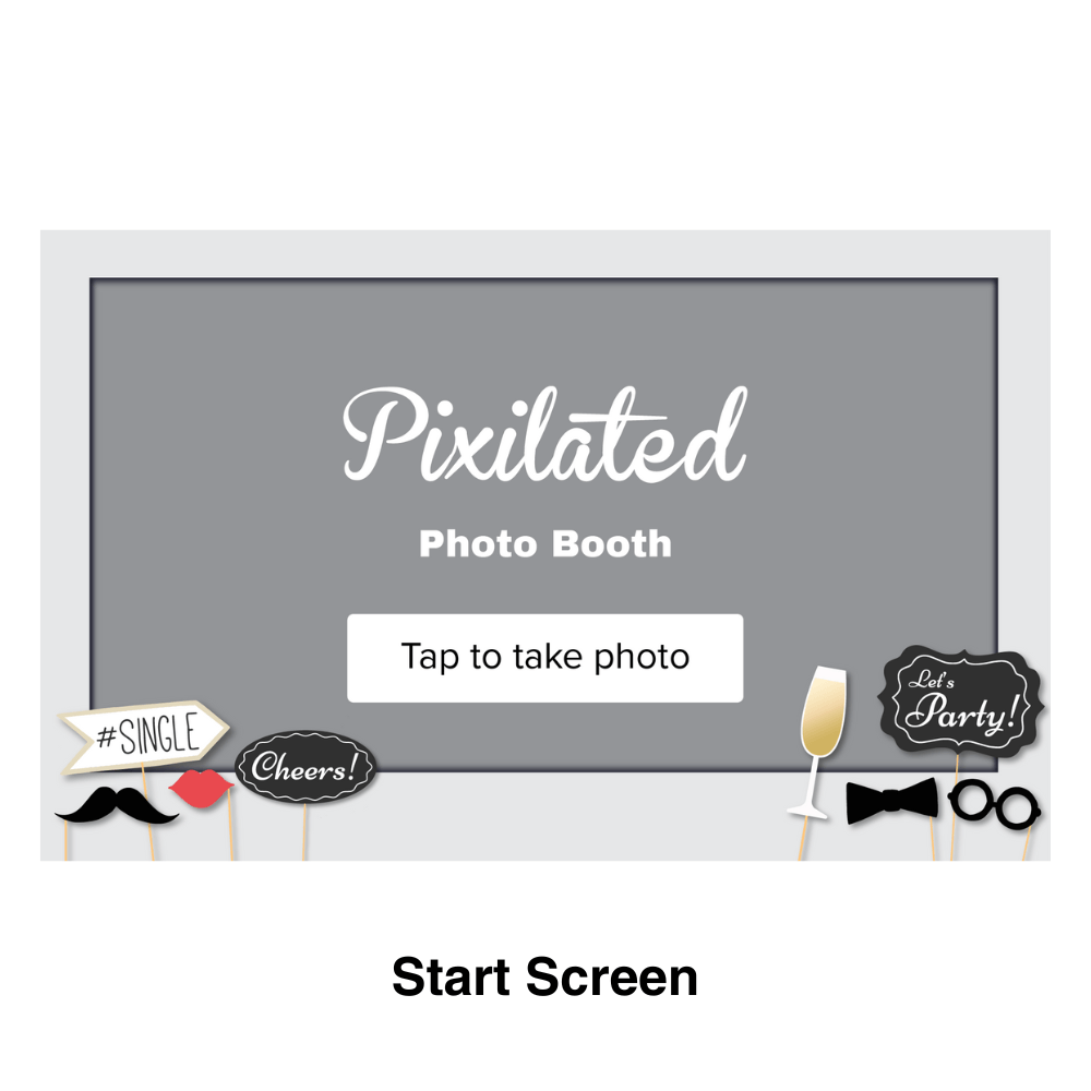 Wedding Signs Photo Booth Theme - Pixilated
